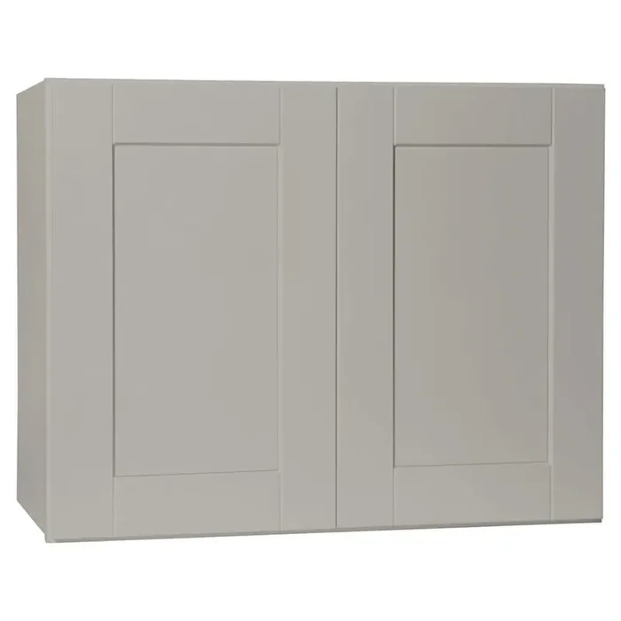 Shaker 30 in. W x 15 in. D x 24 in. H Assembled Wall Bridge Kitchen Cabinet in Dove Gray with Shelf