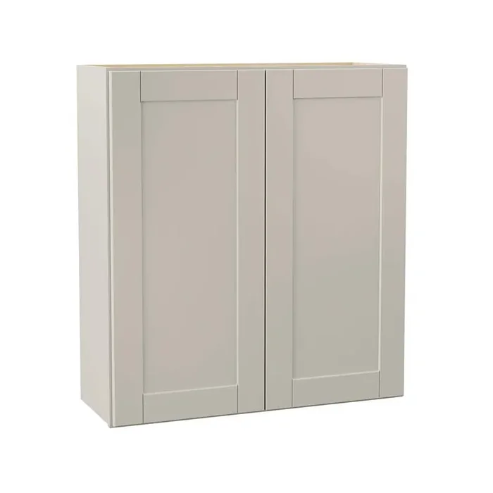 Shaker 33 in. W x 12 in. D x 36 in. H Assembled Wall Cabinet in Dove Gray