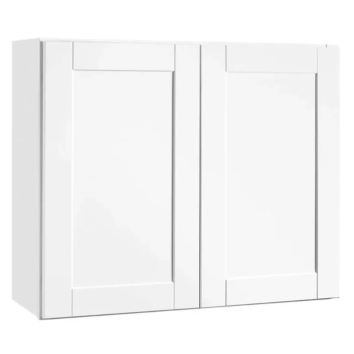 Shaker 36 in. W x 12 in. D x 30 in. H Assembled Wall Kitchen Cabinet in Satin White