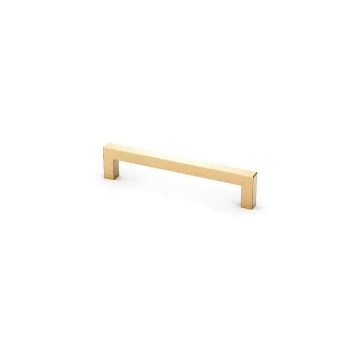 Shaker Full Overlay 5.4375 in. W x 1.1875 in. D x 1.03125 in. H Tempo Pull in Modern Brushed Gold