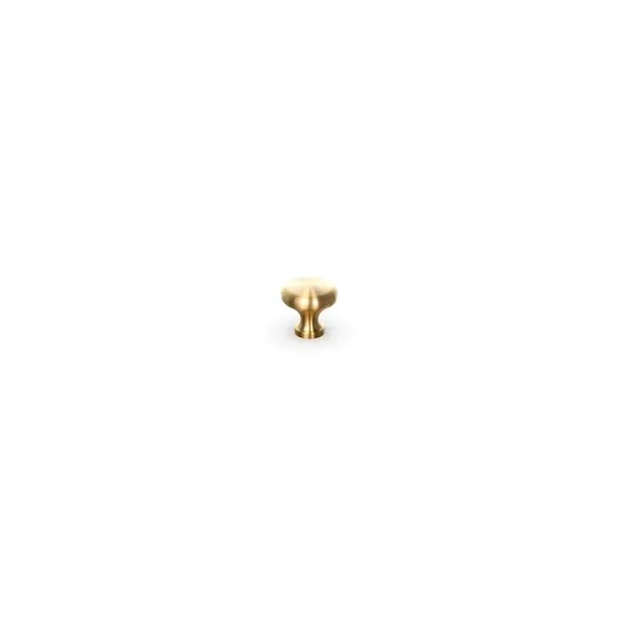 Shaker Partial Overlay 1.125 in. W x 1.0625 in. D x 1.125 in. H Classic Knob in Modern Brushed Gold