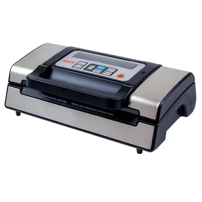 Silver Food Vacuum Sealer with 130 Watts, Kit Bags & Viewing Lid, Compact
