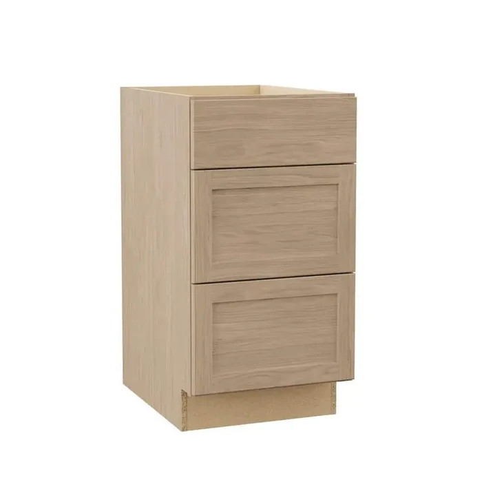 Sinclair 18 in. W x 24 in. D x 34.5 in. H Assembled Drawer Base Kitchen Cabinet in Shaker Light Oak