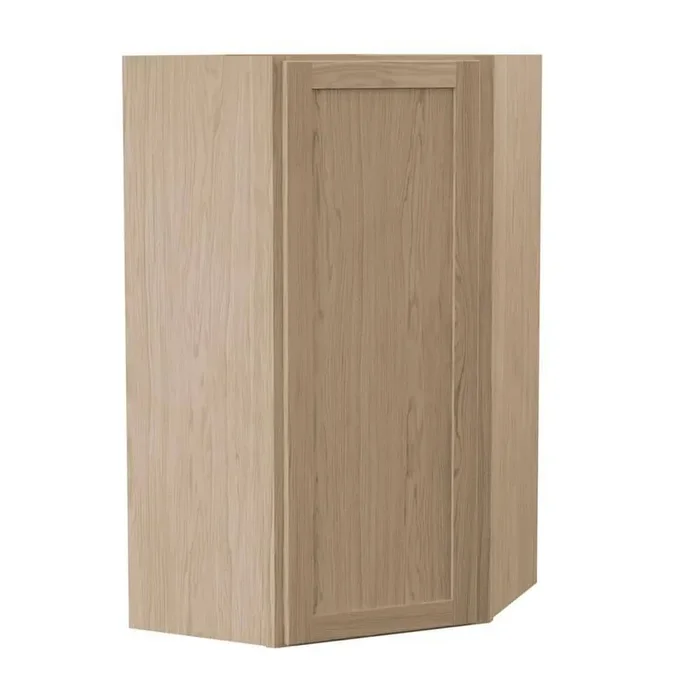 Sinclair 24 in. W x 12 in. D x 42 in. H Assembled Corner Wall Cabinet in Shaker Light Oak