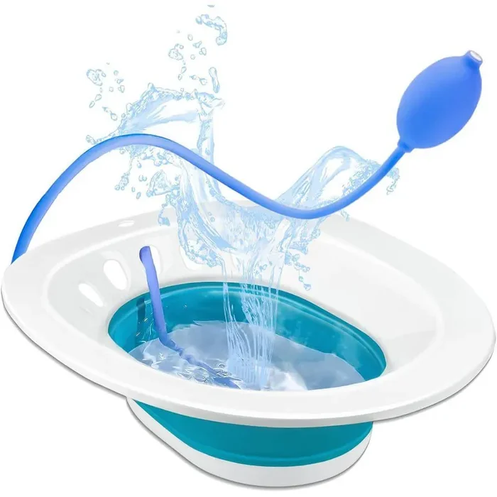 Sitz Bath Kit for Women 15.25 in. L x 13.5 in. W x 1.6 in. H Collapsible Postpartum Care Perineum Relief Deeper in Green