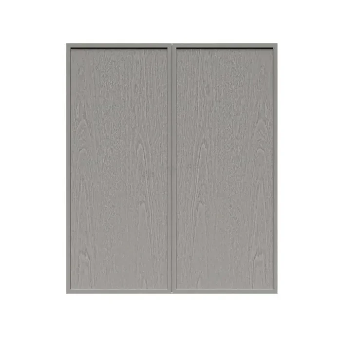 Slim Shaker Assembled 33 in. W x 42 in. H x 12 in. D Wall Kitchen Cabinet in Gray