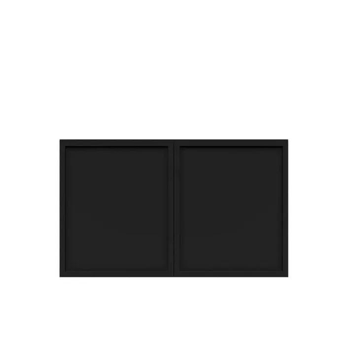 Slim Shaker Assembled 36 in. W x 18 in. H x 12 in. D Wall Bridge Kitchen Cabinet in Black