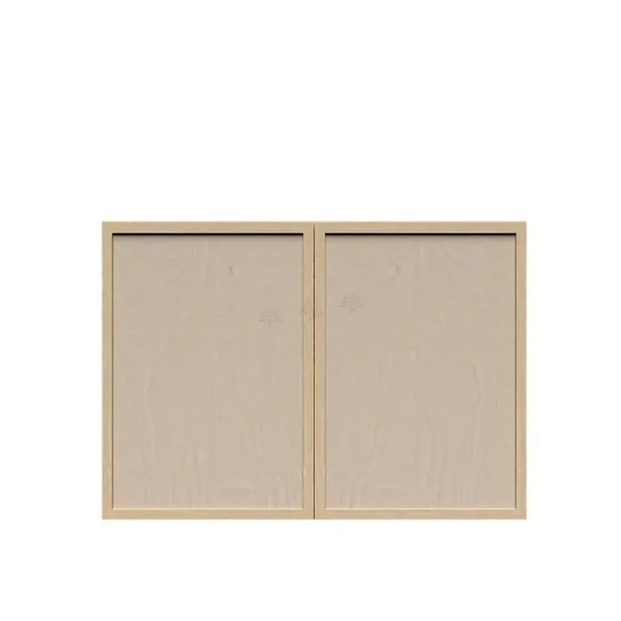 Slim Shaker Assembled 36 in. W x 24 in. H x 12 in. D Wall Bridge Kitchen Cabinet in Natural Wood