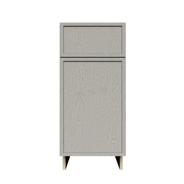 Slim Shaker Assembled 9 in. W x 34.5 in. H x 24 in. D Base Kitchen Cabinet in Gray