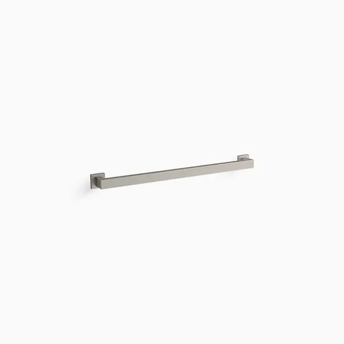 Square 24 in. Grab Bar in Vibrant Brushed Nickel