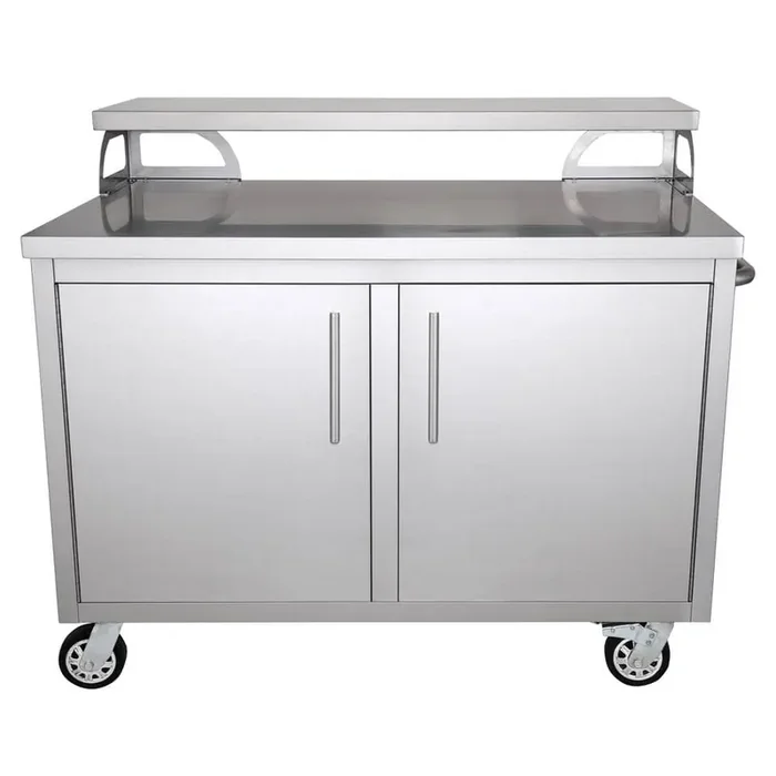 Stainless Steel 48 in. x 43 in. x 30 in. Portable Outdoor Kitchen Cabinet and Patio Bar