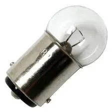 Standard 1.02 Amp 1.44 Inch G6 Incandescent 6.5V Double Contact Bayonet BA15D Base Clear Miniature Bulb (#82)