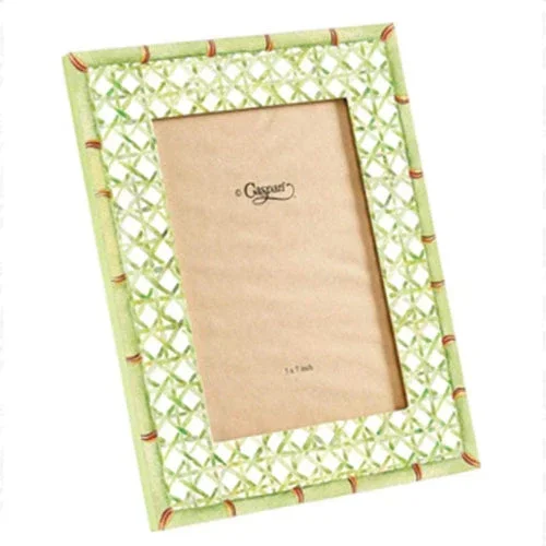 Trellis Green Lacquer 5×7 Frame by Caspari
