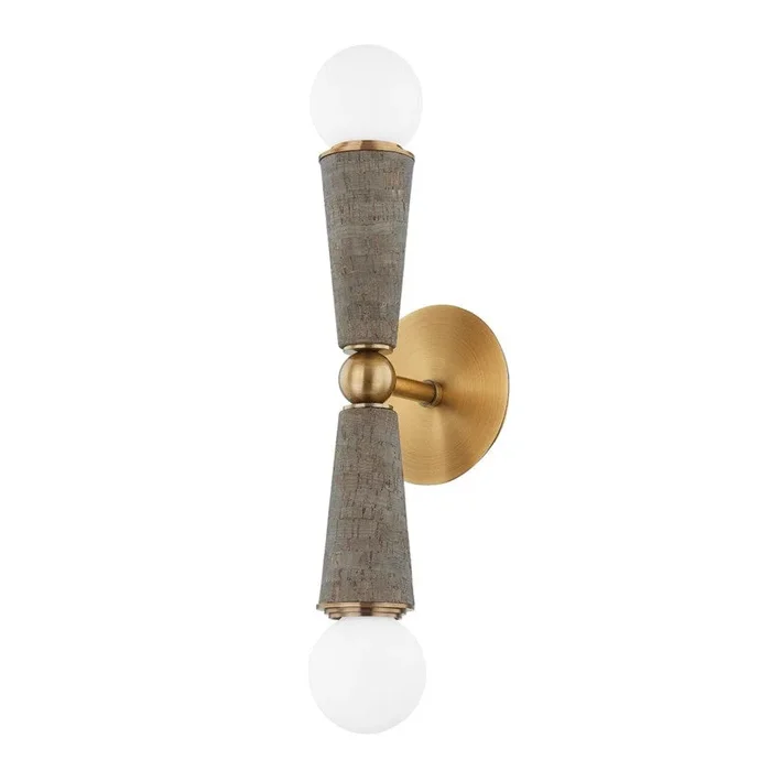 Troy Lighting – B1619-PBR – Two Light Wall Sconce – Dax – Patina Brass – B1619PBR