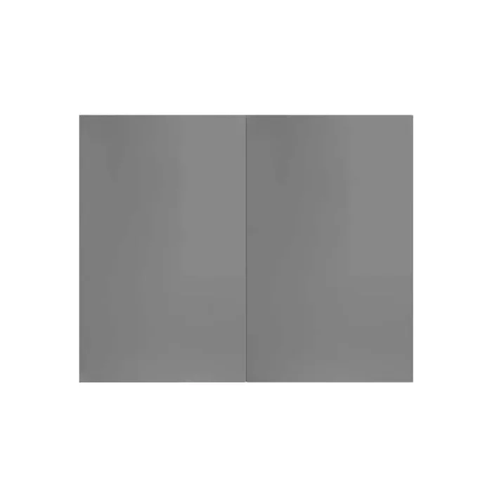 Valencia Assembled 27 in. W x 12 in. D x 42 in. H in Gloss Gray Plywood Assembled Wall Kitchen Cabinet