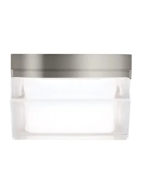 Visual Comfort Modern – 700BXSS-LED – LED Flush Mount – Boxie – Satin Nickel – 700BXSSLED