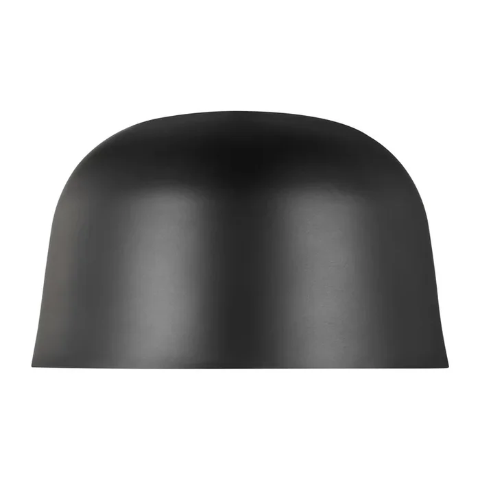 Visual Comfort Modern – 700FMFND15B-LED930 – LED Flush Mount – Foundry – Nightshade Black – 700FMFND15BLED930