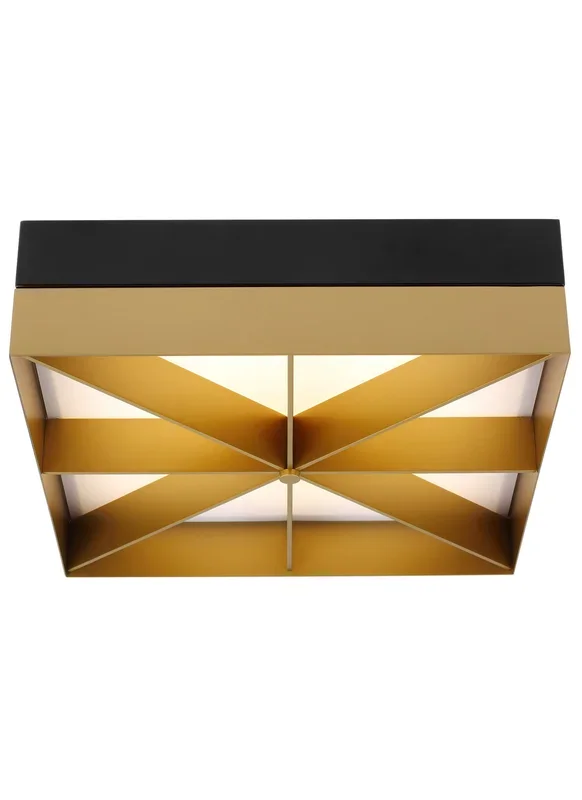 Visual Comfort Modern – 700FMLMOBG-LED930 – LED Flush Mount – Loom – Black/Gold – 700FMLMOBGLED930