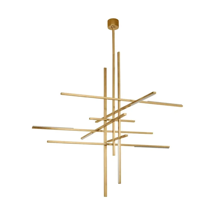 Visual Comfort Modern – SLCH40427NB – LED Chandelier – Cityscape – Natural Brass – SLCH40427NB