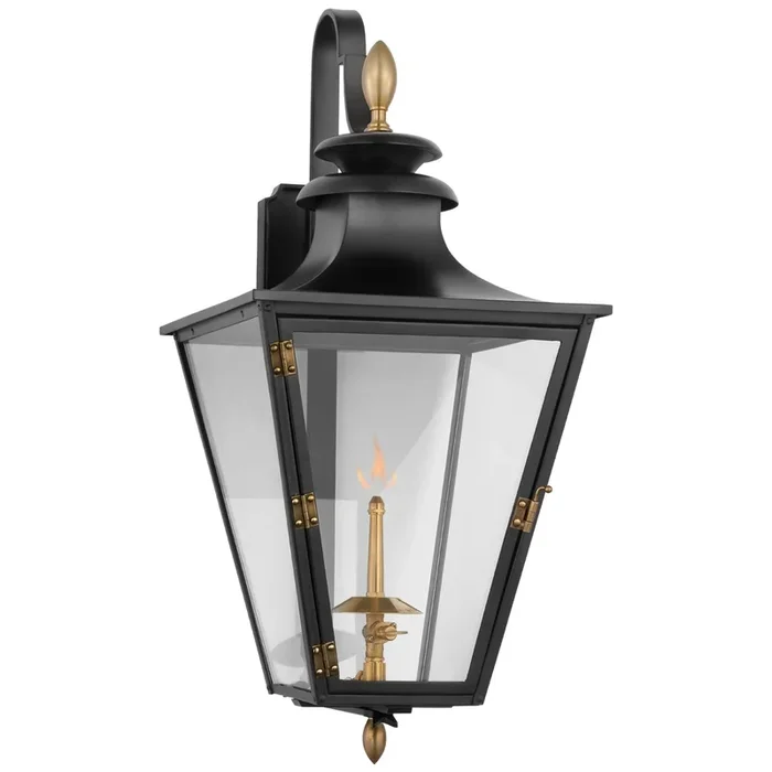 Visual Comfort Signature – Gas Wall Lantern – Albermarle Gas – CHO2435BLKCG