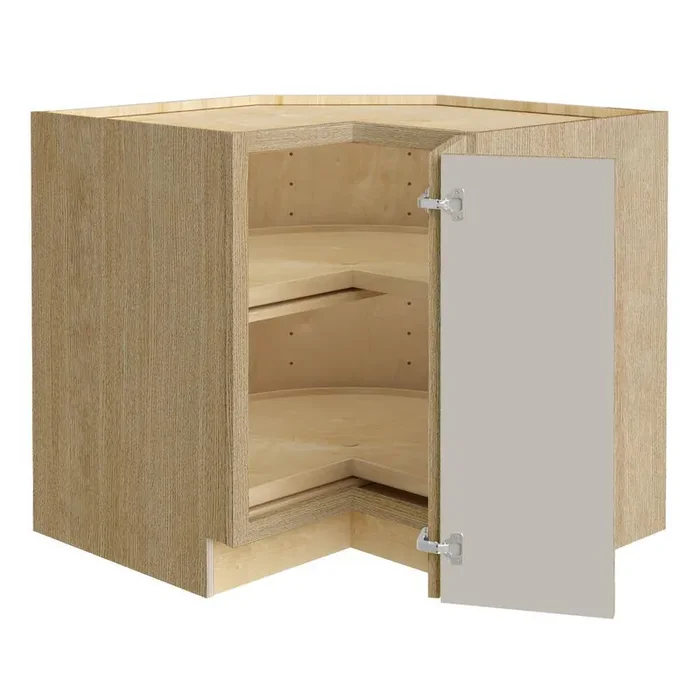 Washington 36 in. W x 24 in. D x 34.5 in. H Assembled Plywood Corner Lazy Susan Base Kitchen Cabinet in Oak RH