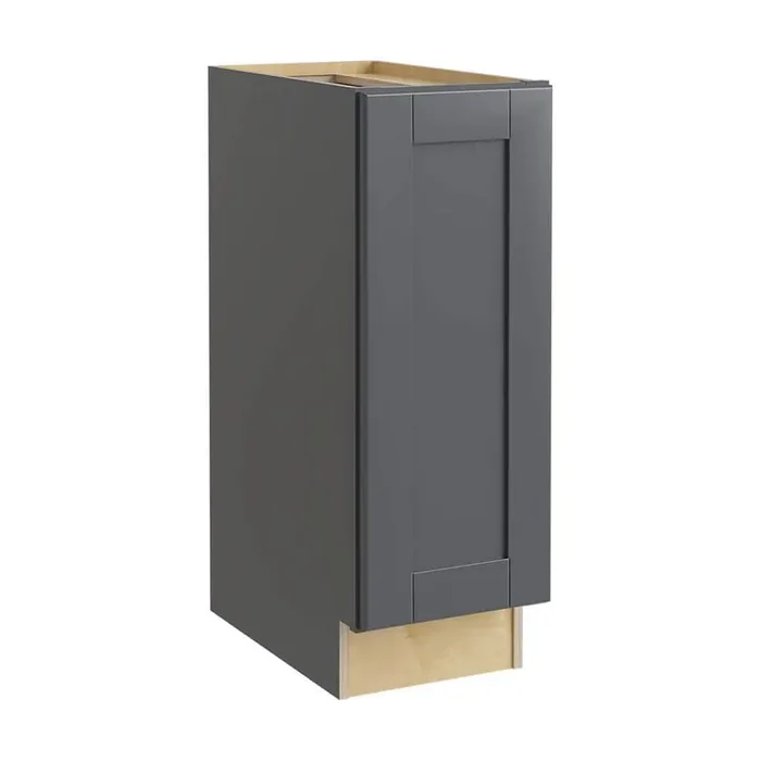 Washington 9 in. W x 24 in. D x 34.5 in. H Assembled Plywood Base Kitchen Cabinet in Onyx with Soft Close Door LH