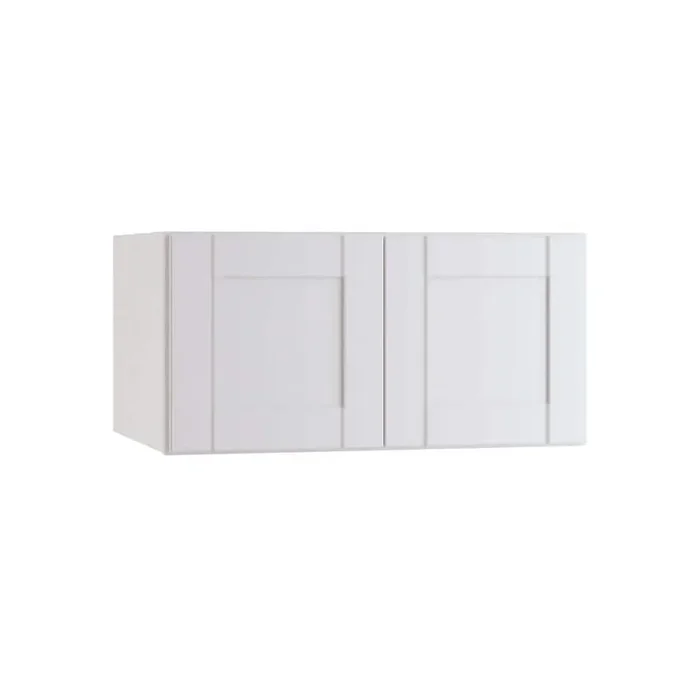 Washington Vesper White Plywood Shaker Assembled Wall Kitchen Cabinet Soft Close 30 in W x 24 in D x 18 in H
