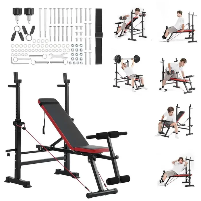Weight Bench, Multi-Functional Adjustable Weight Bench Press for Full Body Workout, 600 lbs., for Gym Strength Training