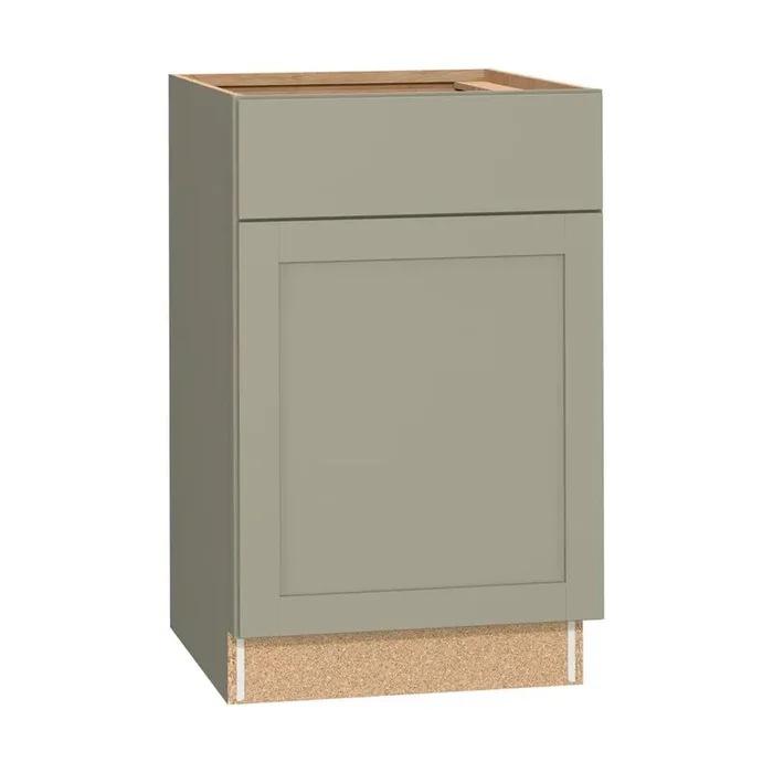 Westfield Dusk Gray Shaker Stock Assembled Base Kitchen Cabinet (21 in. W x 23.75 in. D x 35 in. H)