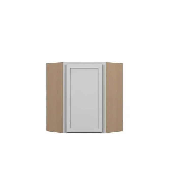 Westport Shaker 27 in. W x 36 in. H x 15 in. D in Painted White Plywood Assembled Corner Diagonal Wall Cabinet