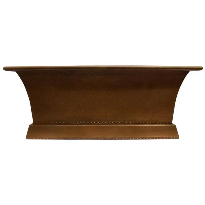 Wilmott 65.25 in. Copper Flatbottom Non-Whirlpool Bathtub in Hammered Antique Copper