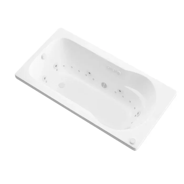 Zircon 5 ft. Rectangular Drop-in Whirlpool and Air Bath Tub in White